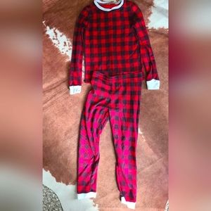 Long john style Christmas plaid Jammies